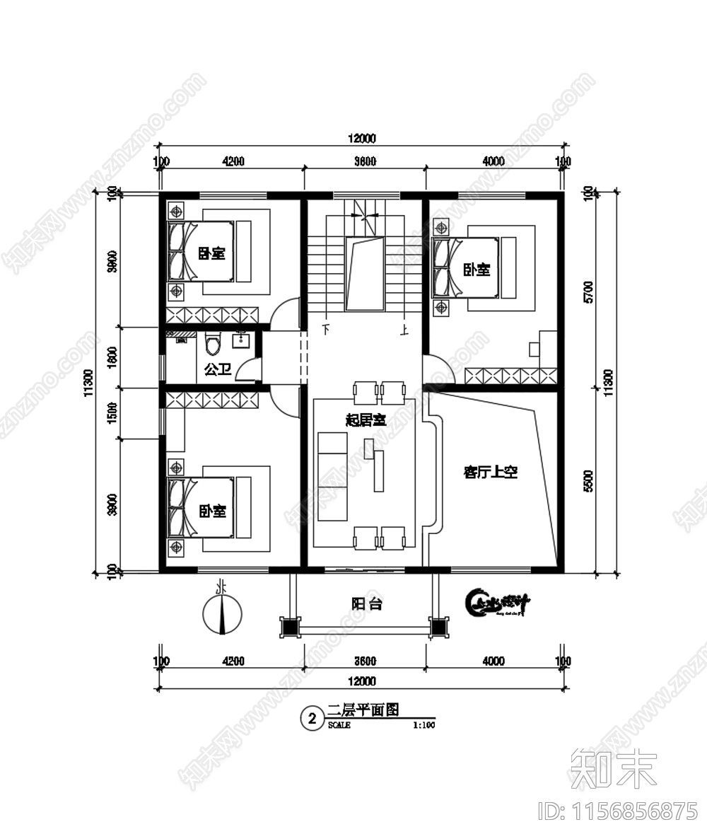 自建房面宽12米进深11米施工图下载【ID:1156856875】