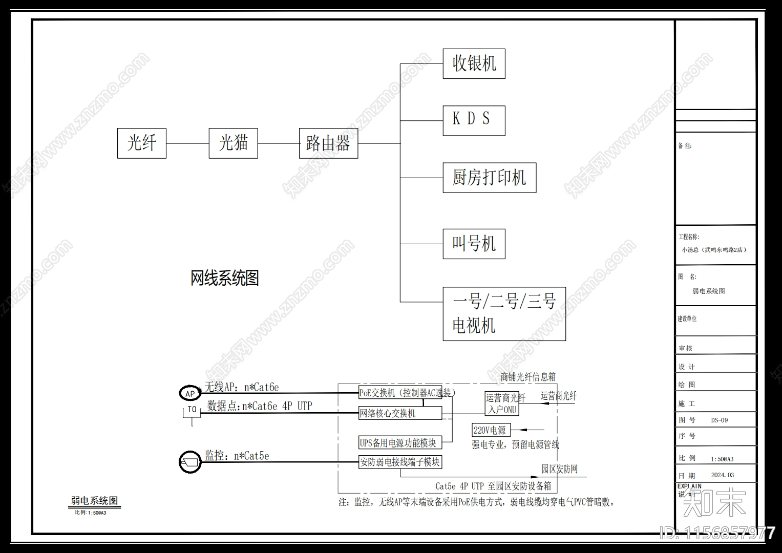 快餐店店铺标准全套cad施工图下载【ID:1156857977】