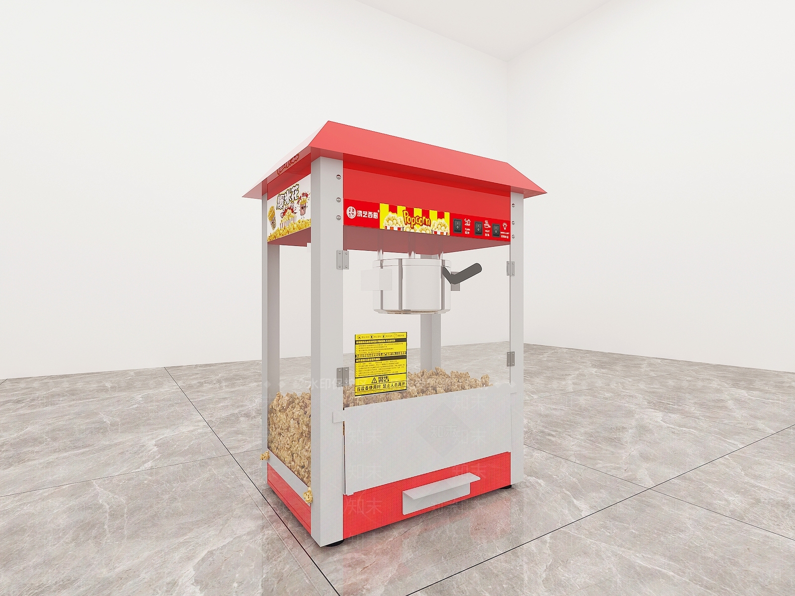 现代爆米花机3D模型下载【ID:1156859431】