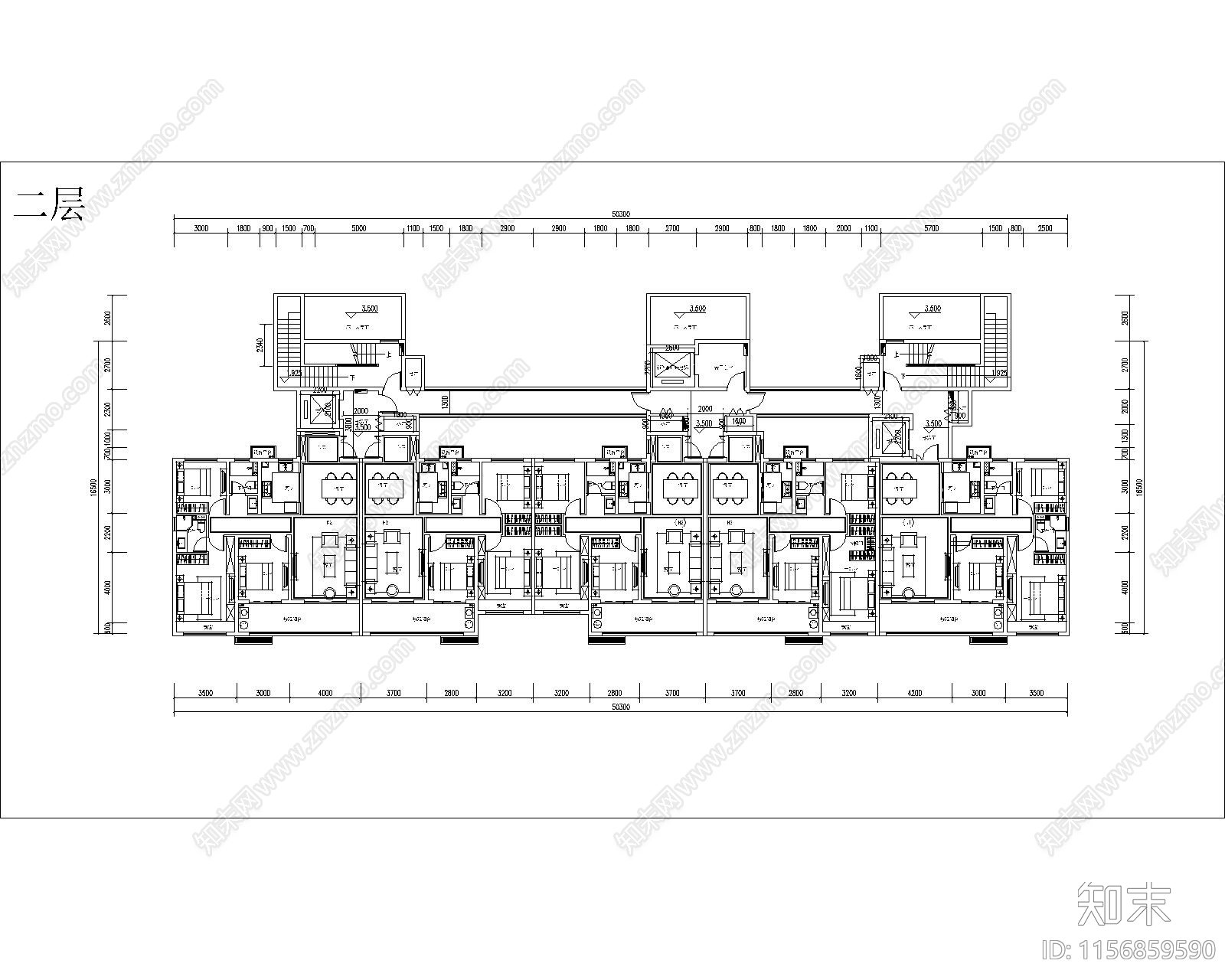 一梯五户一类高层全套图纸cad施工图下载【ID:1156859590】