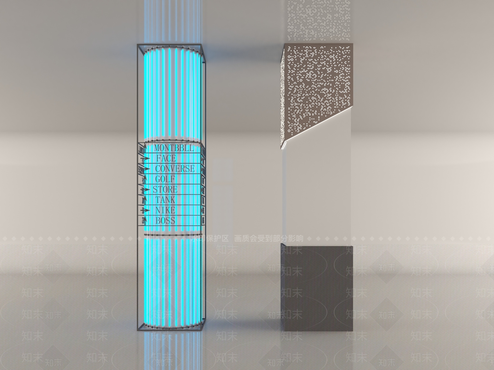 现代装饰柱3D模型下载【ID:1156862296】