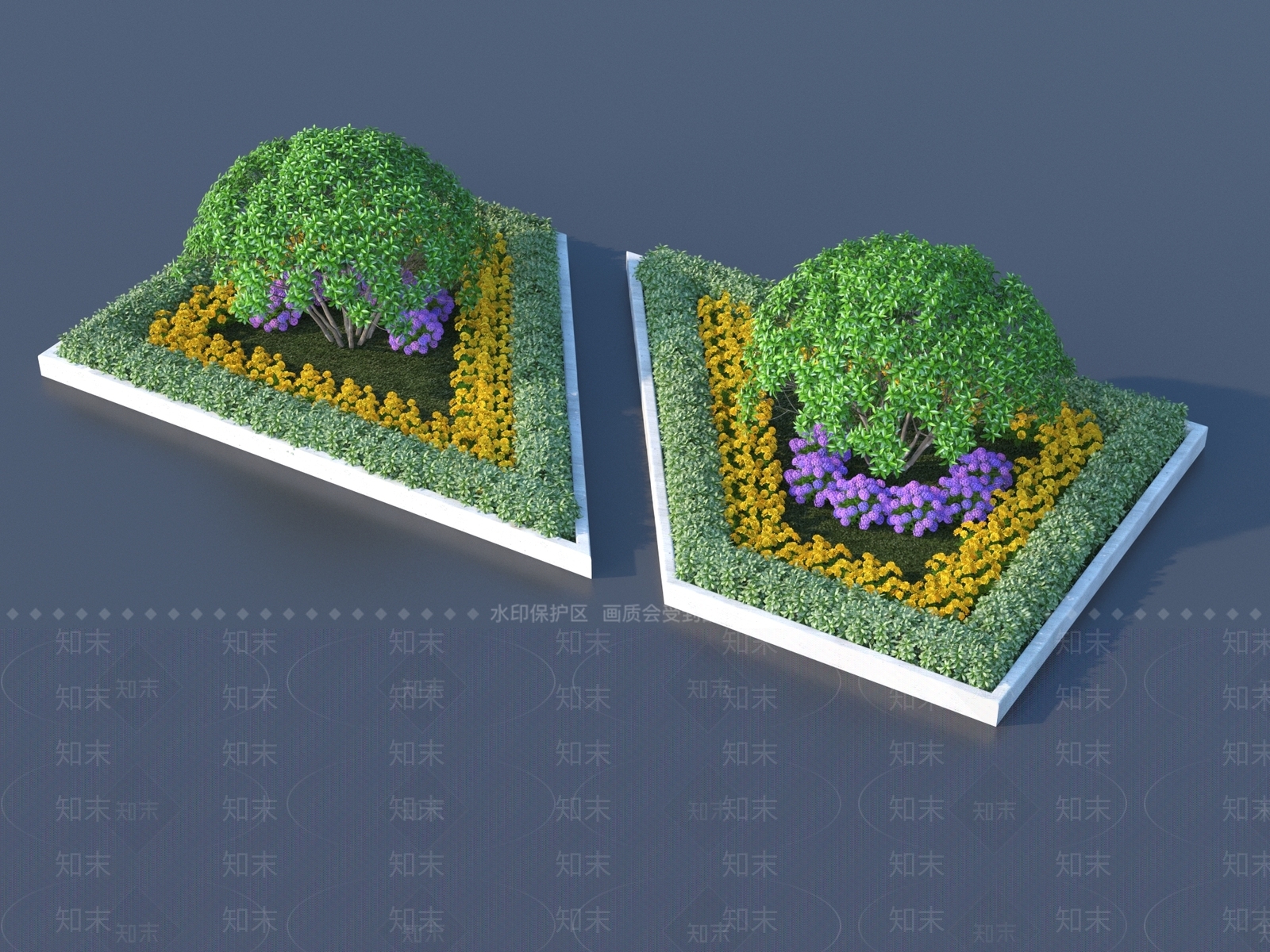 花坛3D模型下载【ID:1156864507】