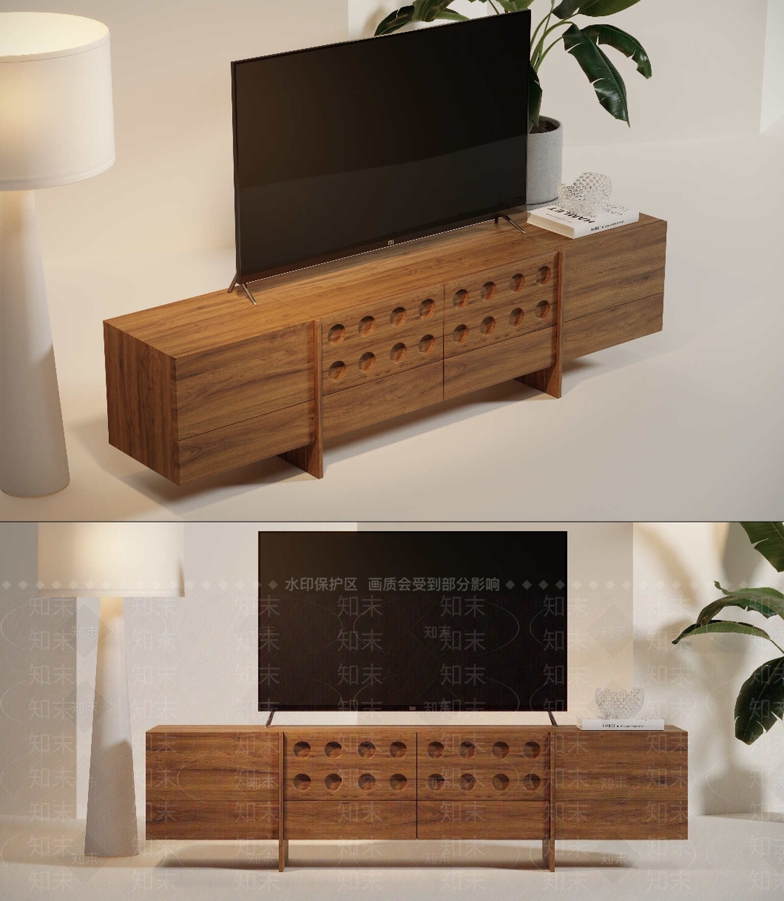 现代电视柜3D模型下载【ID:1156865597】