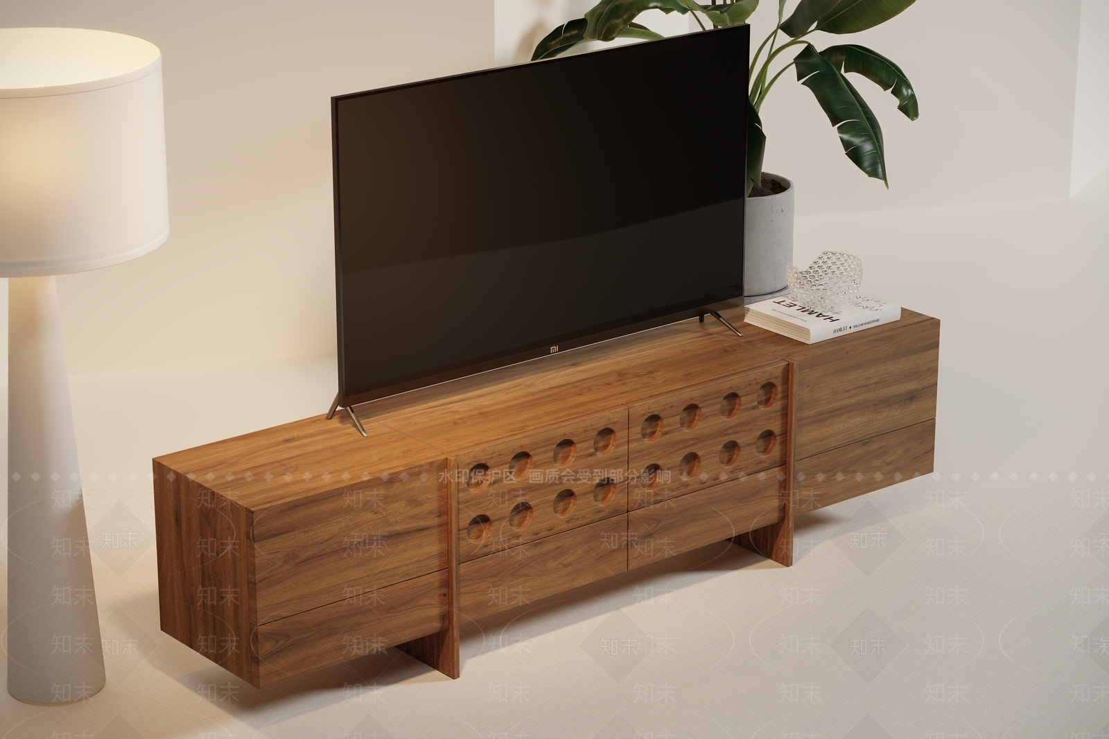 现代电视柜3D模型下载【ID:1156865597】
