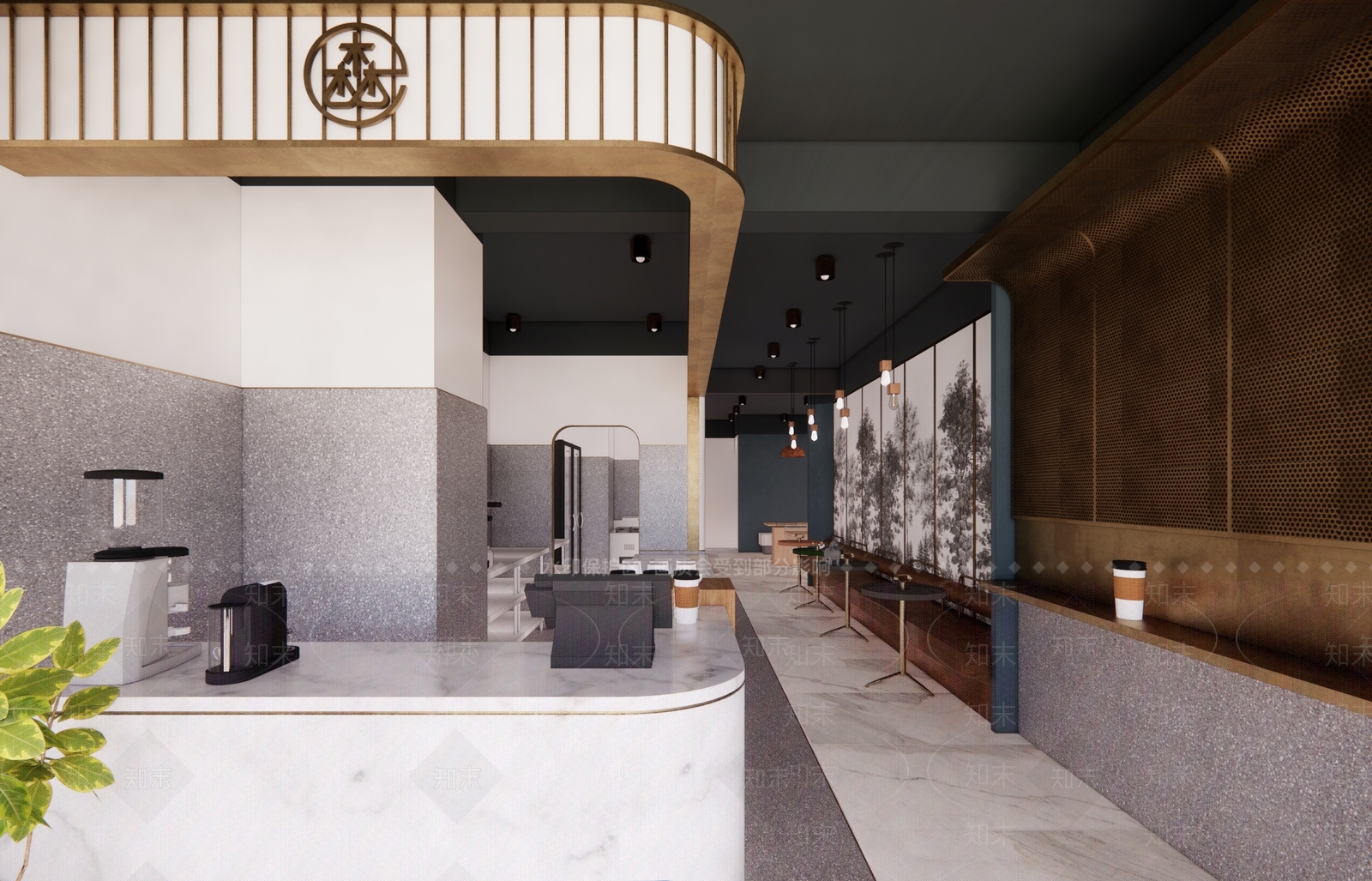 现代奶茶店SU模型下载【ID:1156869240】