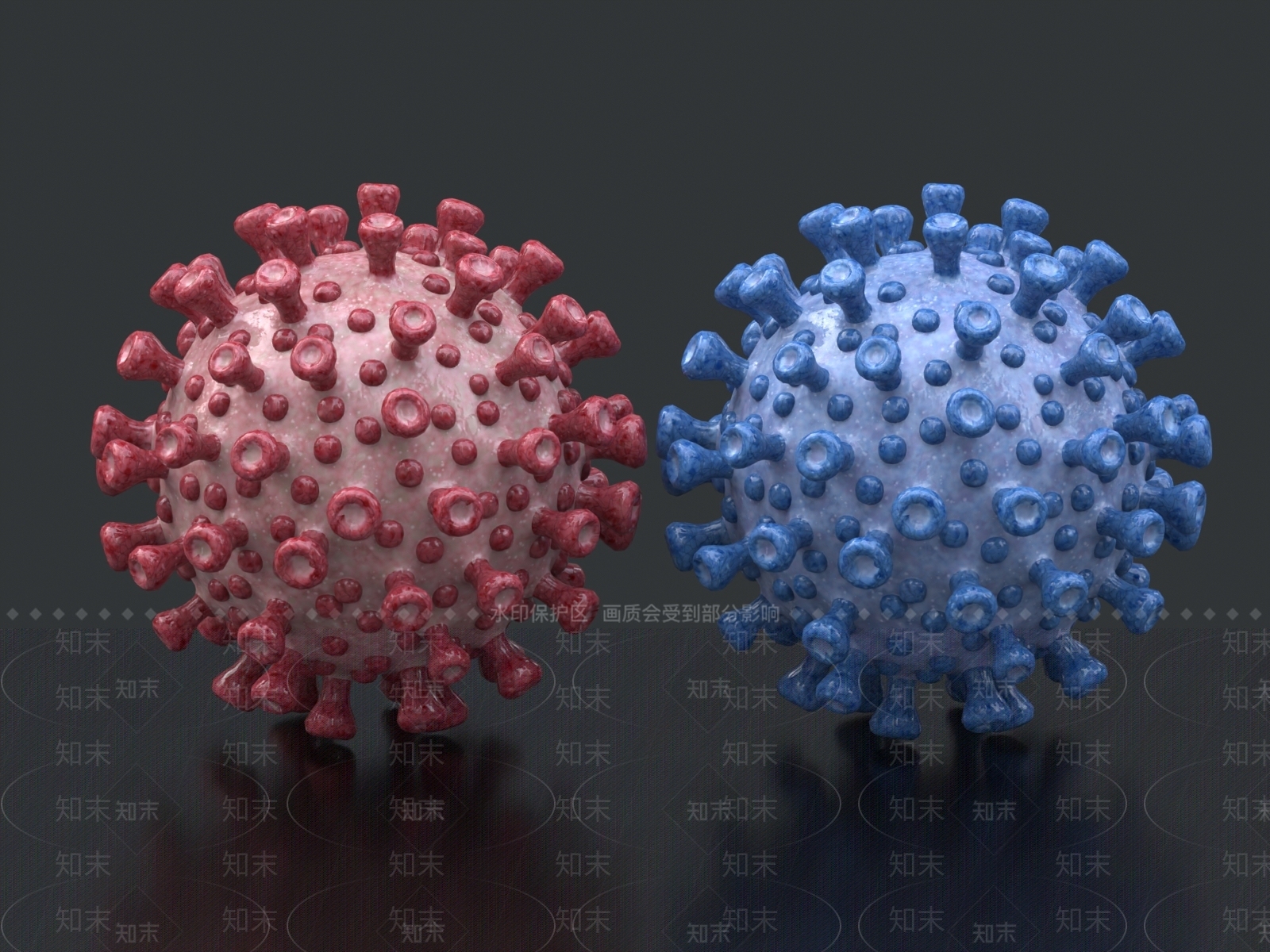 新冠病毒3D模型下载【ID:1156872052】