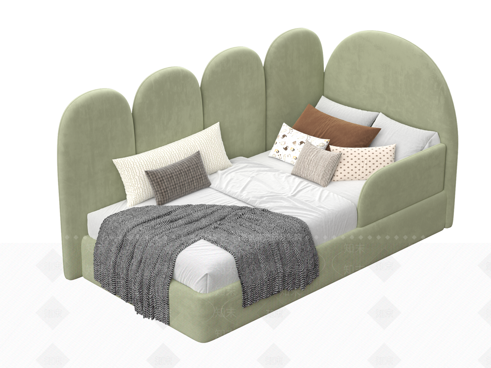现代儿童床3D模型下载【ID:1156872136】