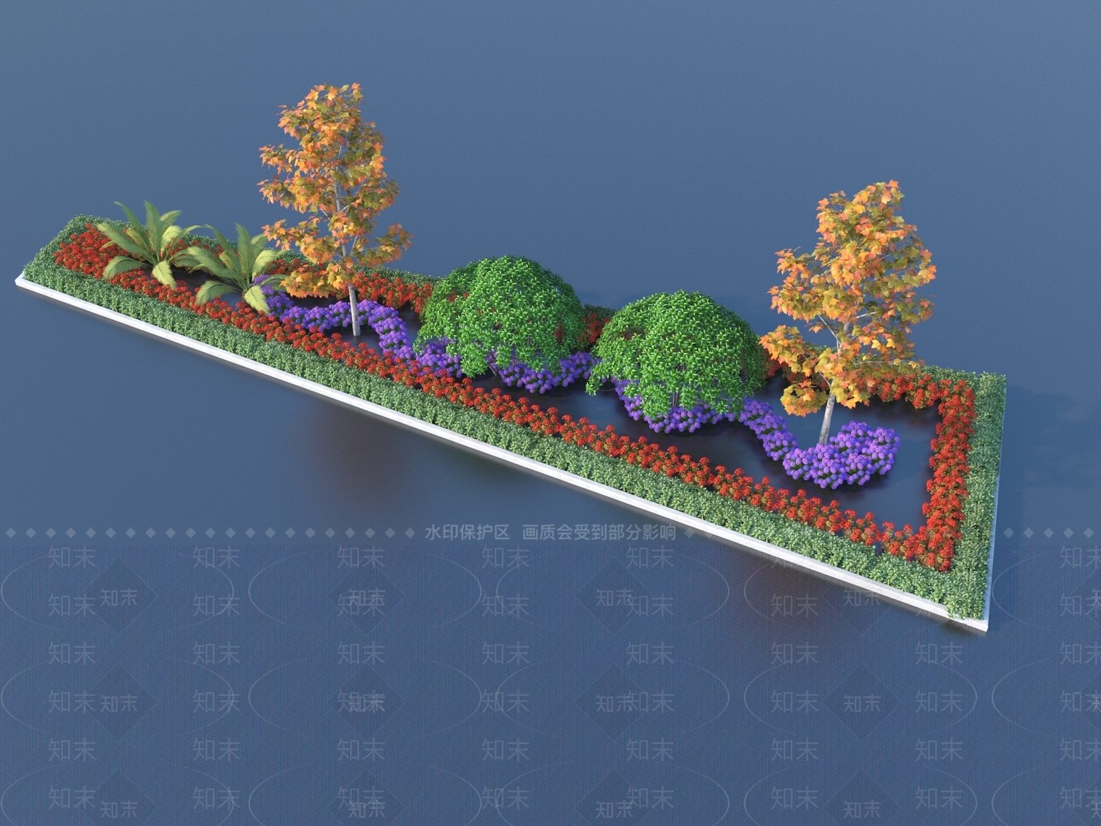 花坛3D模型下载【ID:1156873196】