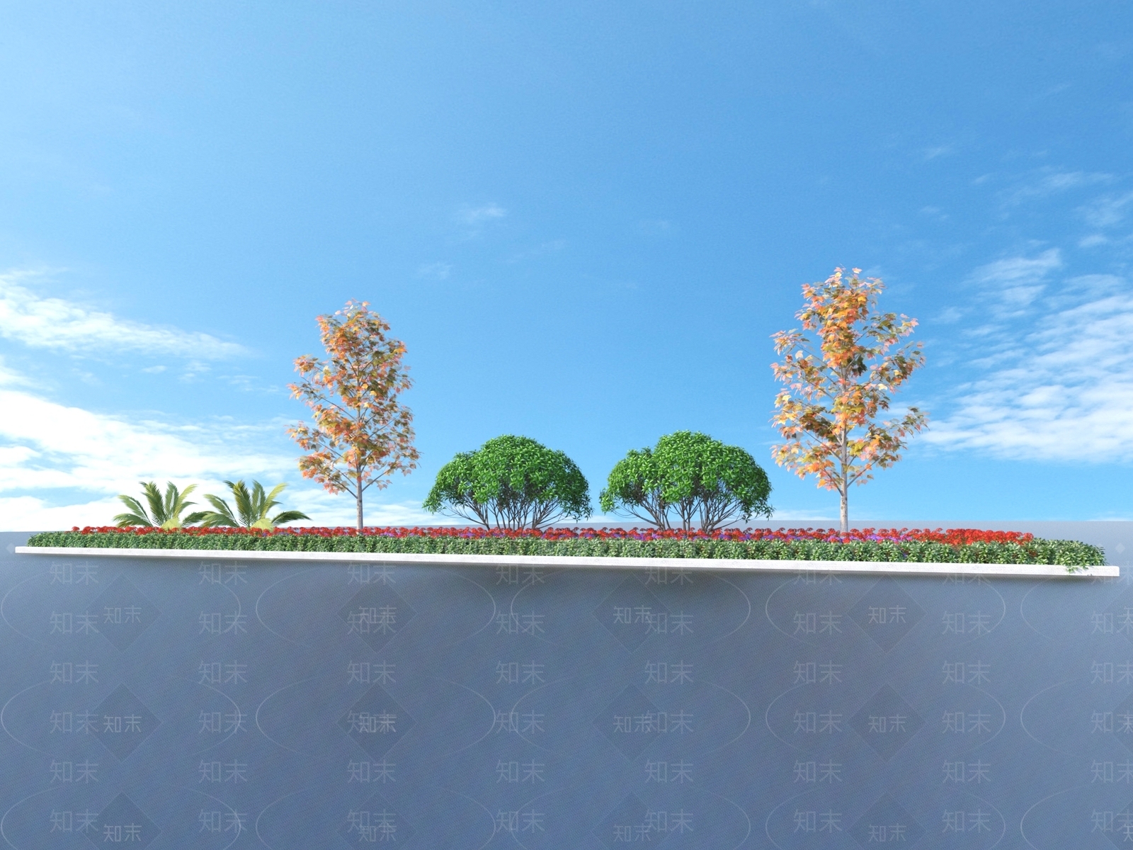 花坛3D模型下载【ID:1156873196】