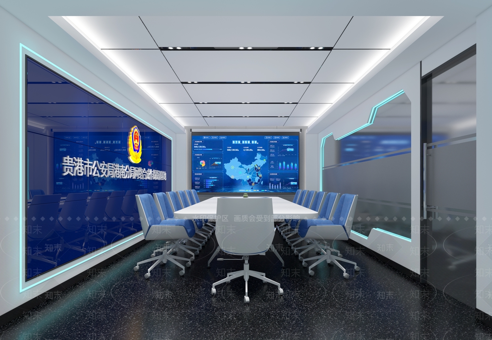 现代作战指挥中心3D模型下载【ID:1156874641】