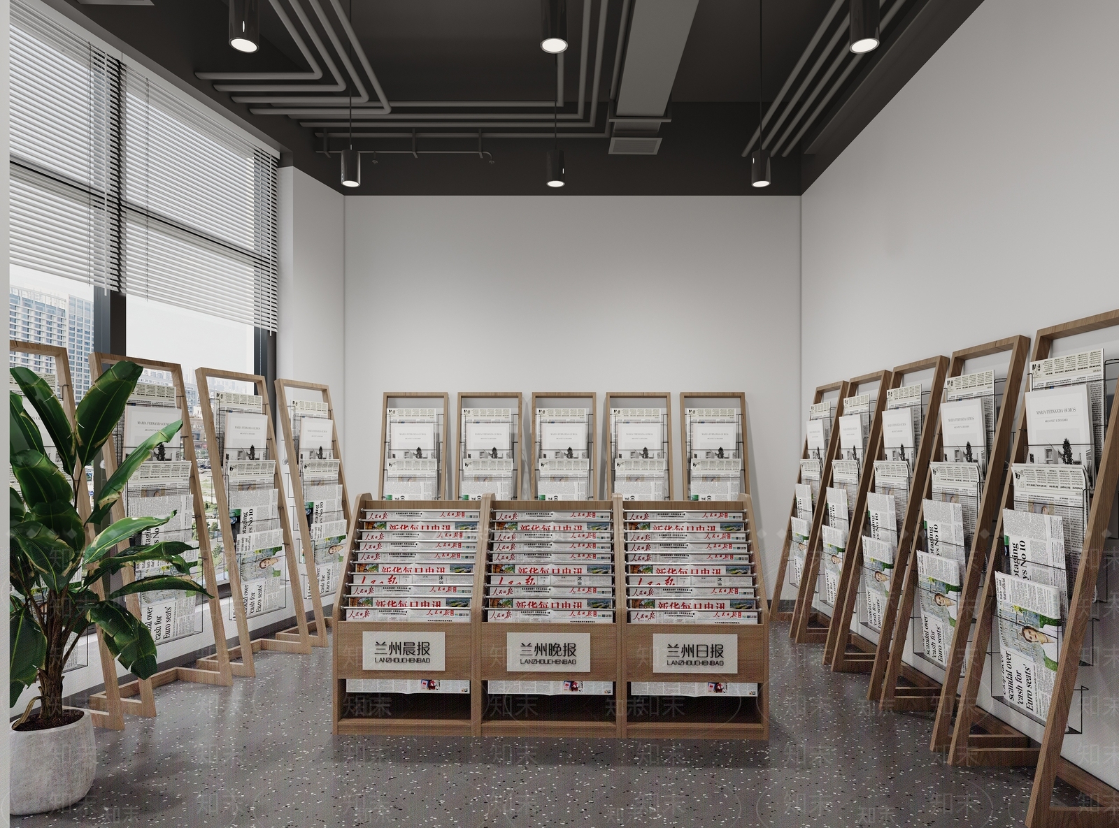 现代报刊报纸储藏室3D模型下载【ID:1156876322】