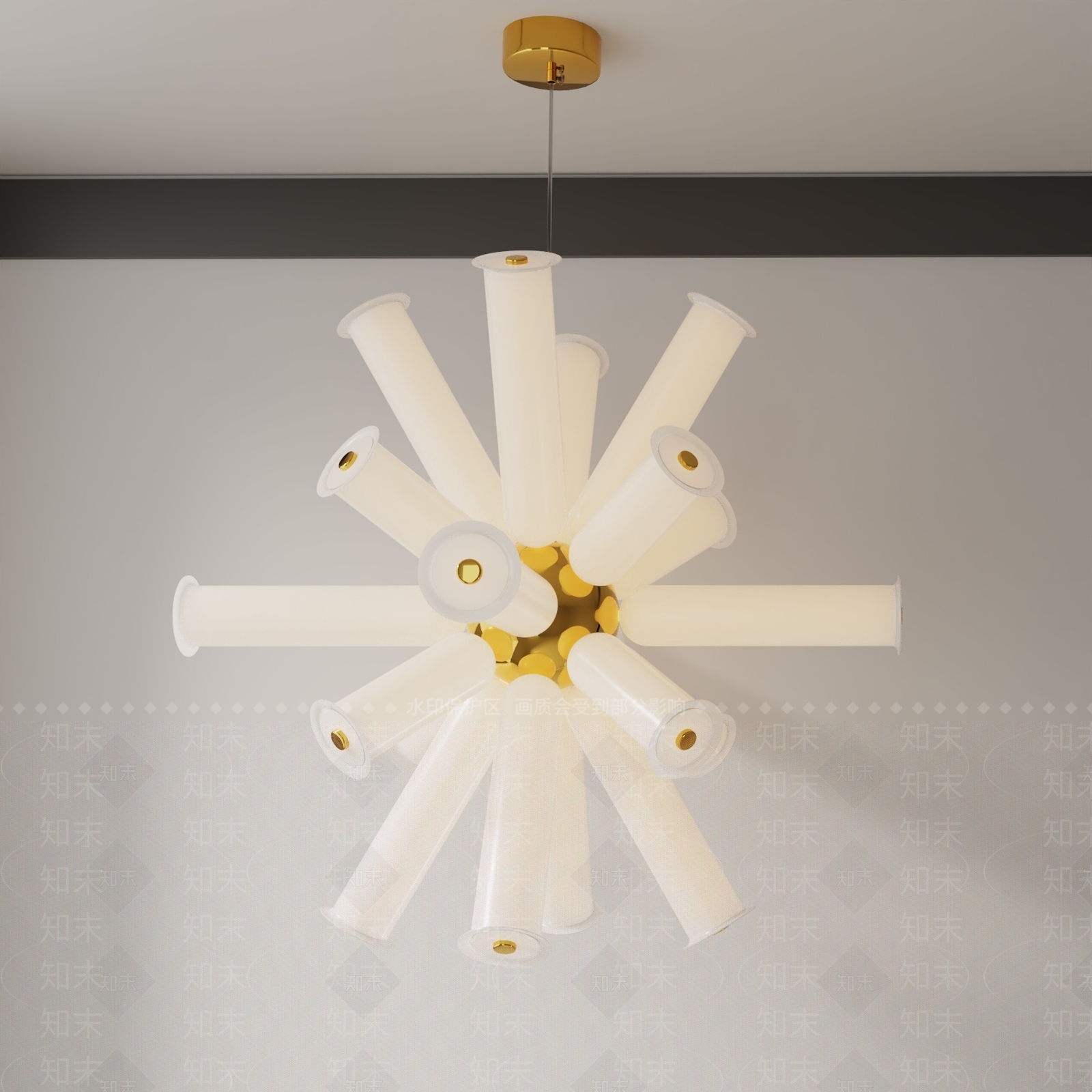 现代牵牛花吊灯3D模型下载【ID:1156876193】