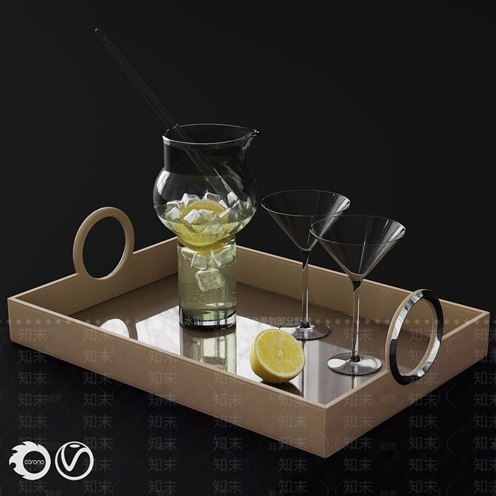 柠檬茶3D模型下载【ID:1156877048】