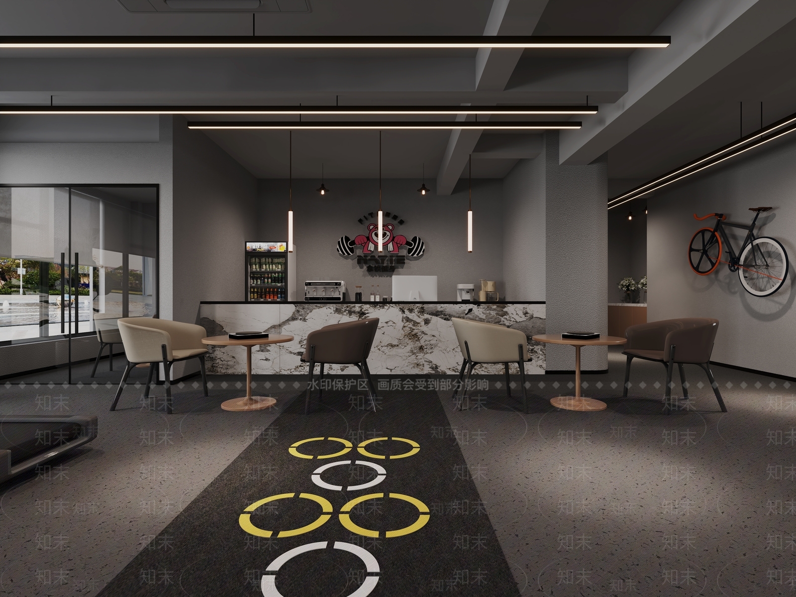 工业风健身房3D模型下载【ID:1156880139】