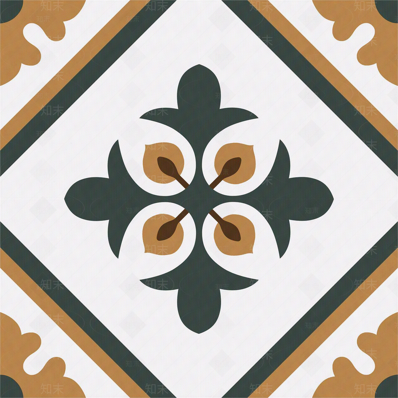 摩洛哥复古民族风彩色拼花花砖贴图下载【ID:1156879687】