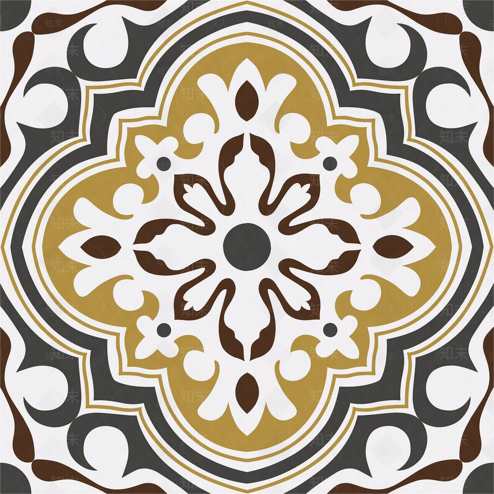 摩洛哥复古民族风彩色拼花花砖贴图下载【ID:1156879702】