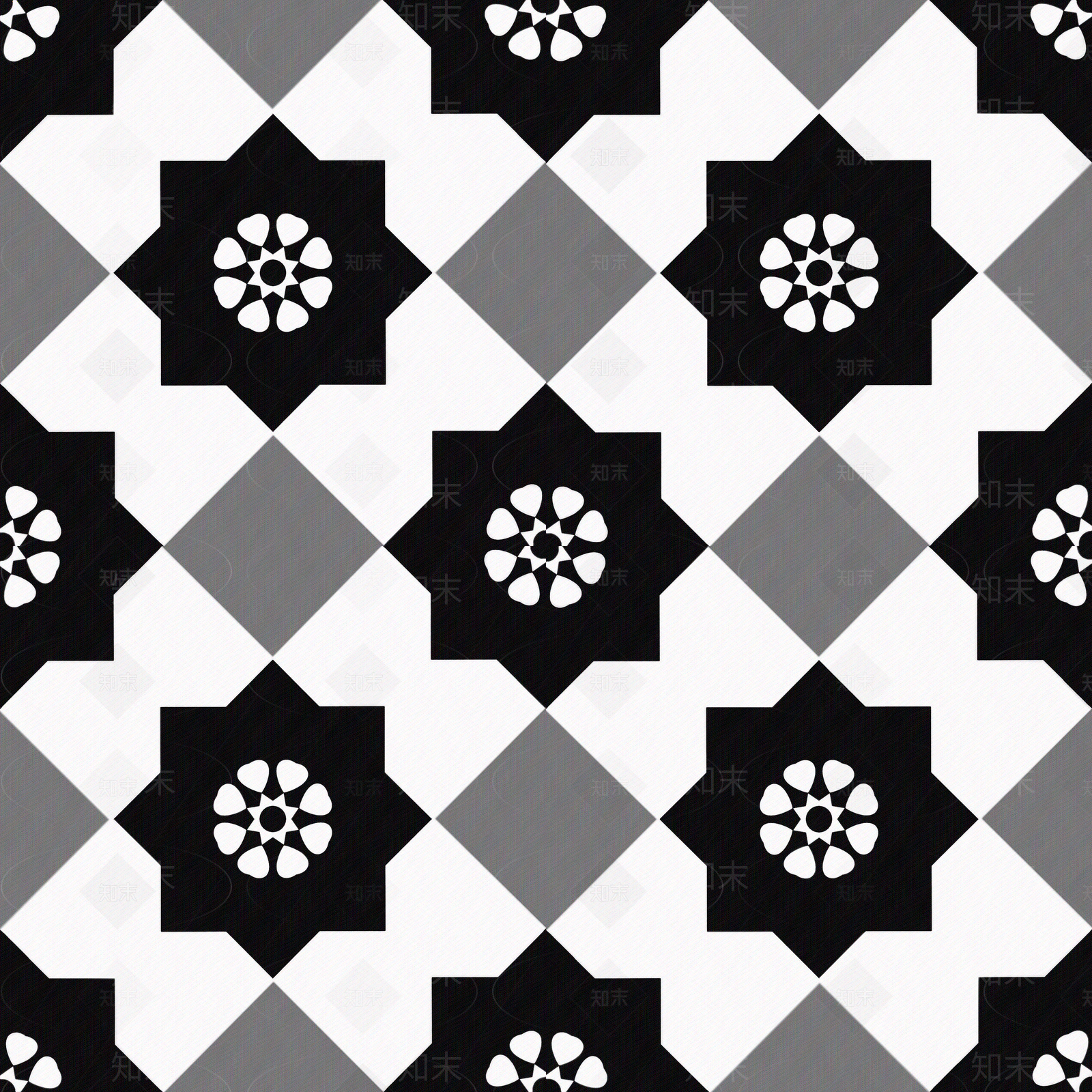 摩洛哥复古民族风彩色拼花花砖贴图下载【ID:1156879954】