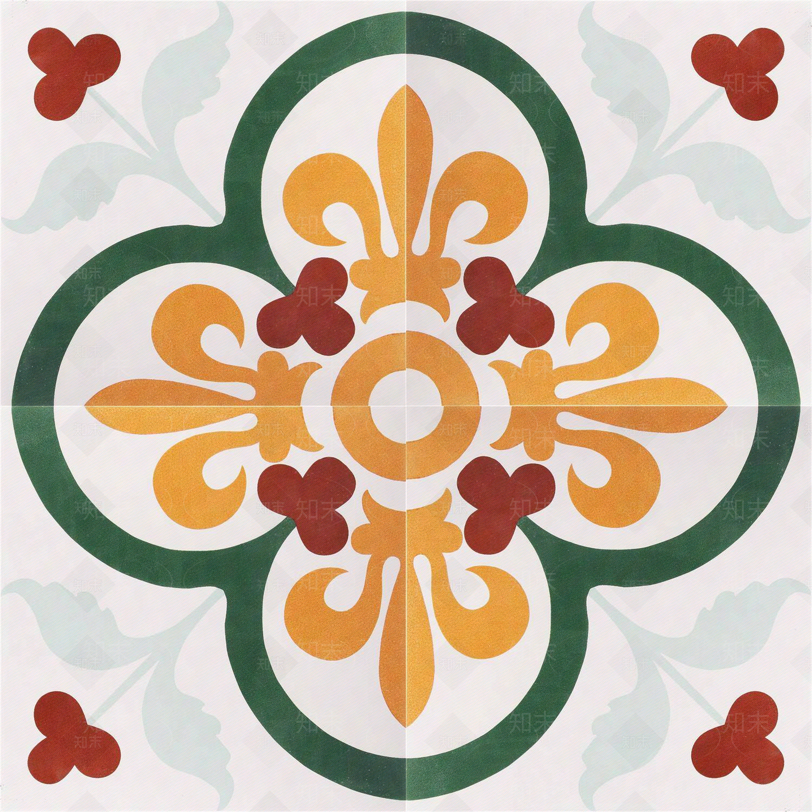 摩洛哥复古民族风彩色拼花花砖贴图下载【ID:1156881448】