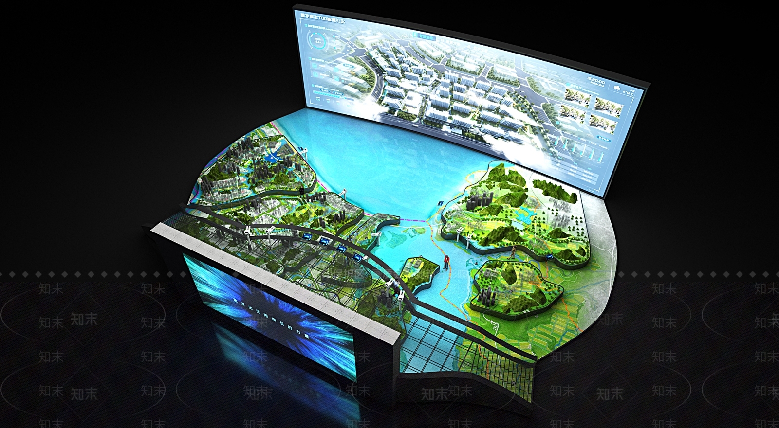 现代城市规划展厅3D模型下载【ID:1156882229】