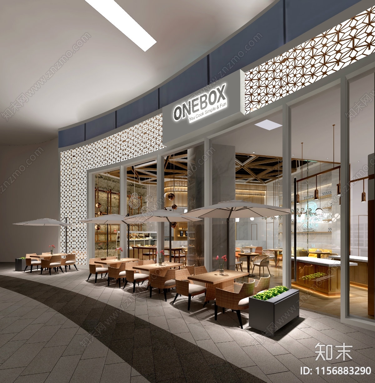 甜品店平面图施工图下载【ID:1156883290】