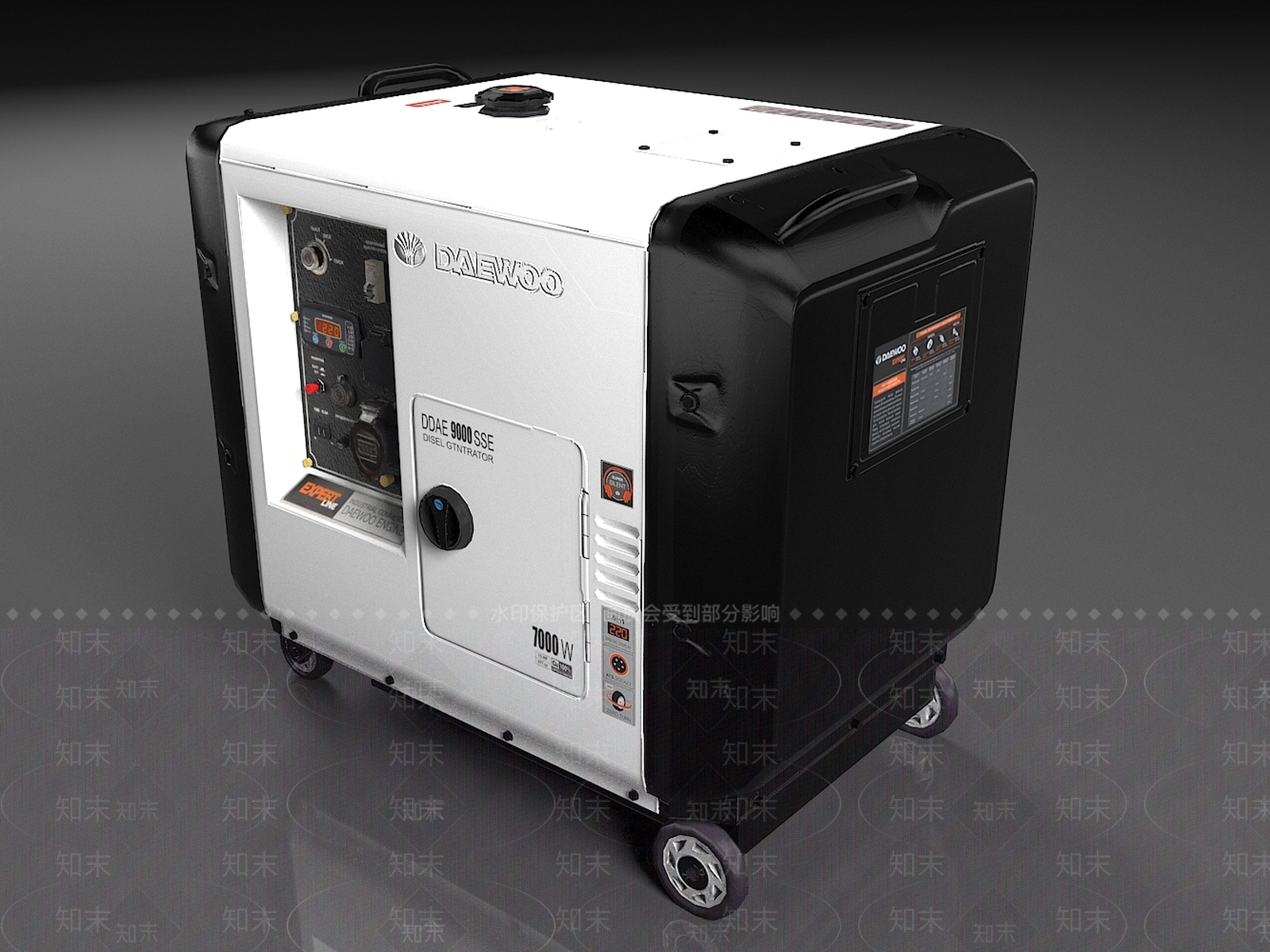 现代柴油发电机3D模型下载【ID:1156885107】