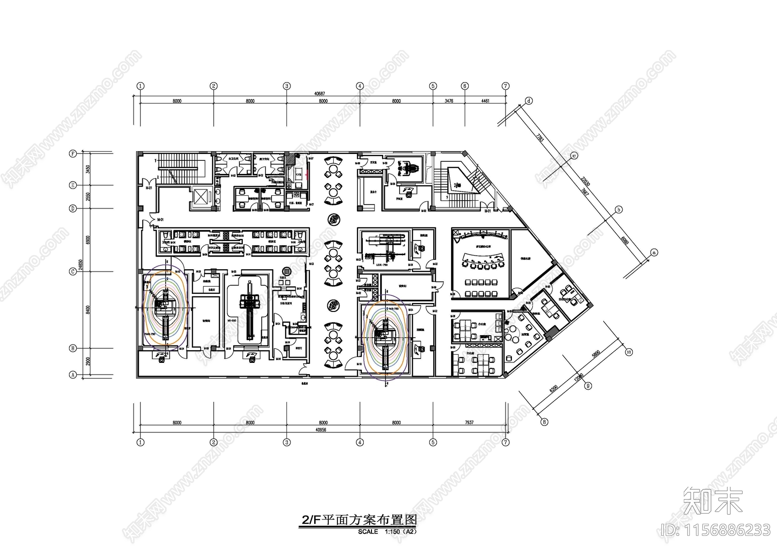 现代医疗医院室内cad施工图下载【ID:1156886233】