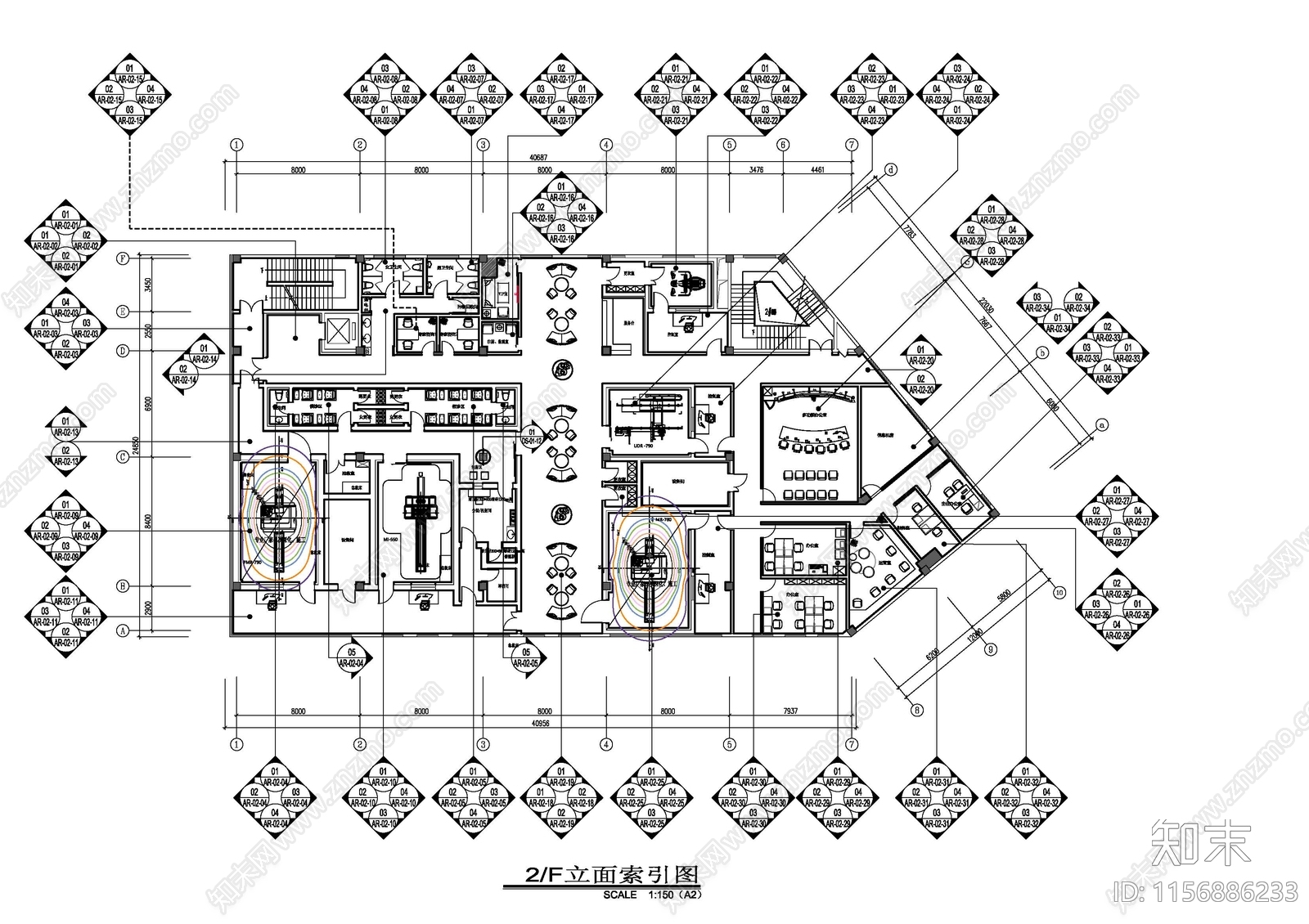 现代医疗医院室内cad施工图下载【ID:1156886233】