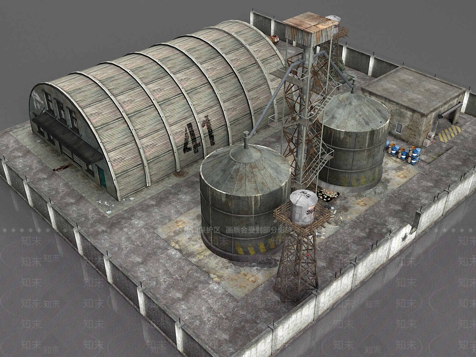 工业风厂房3D模型下载【ID:1156887565】