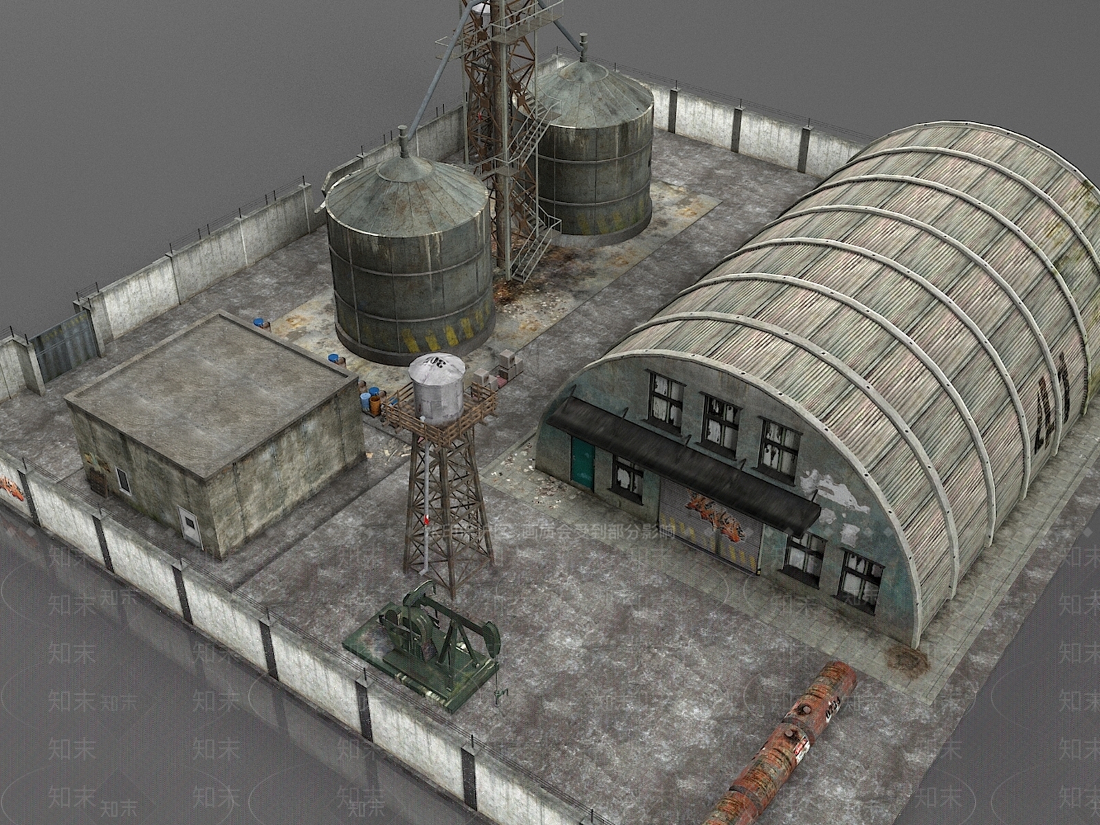 工业风厂房3D模型下载【ID:1156887565】