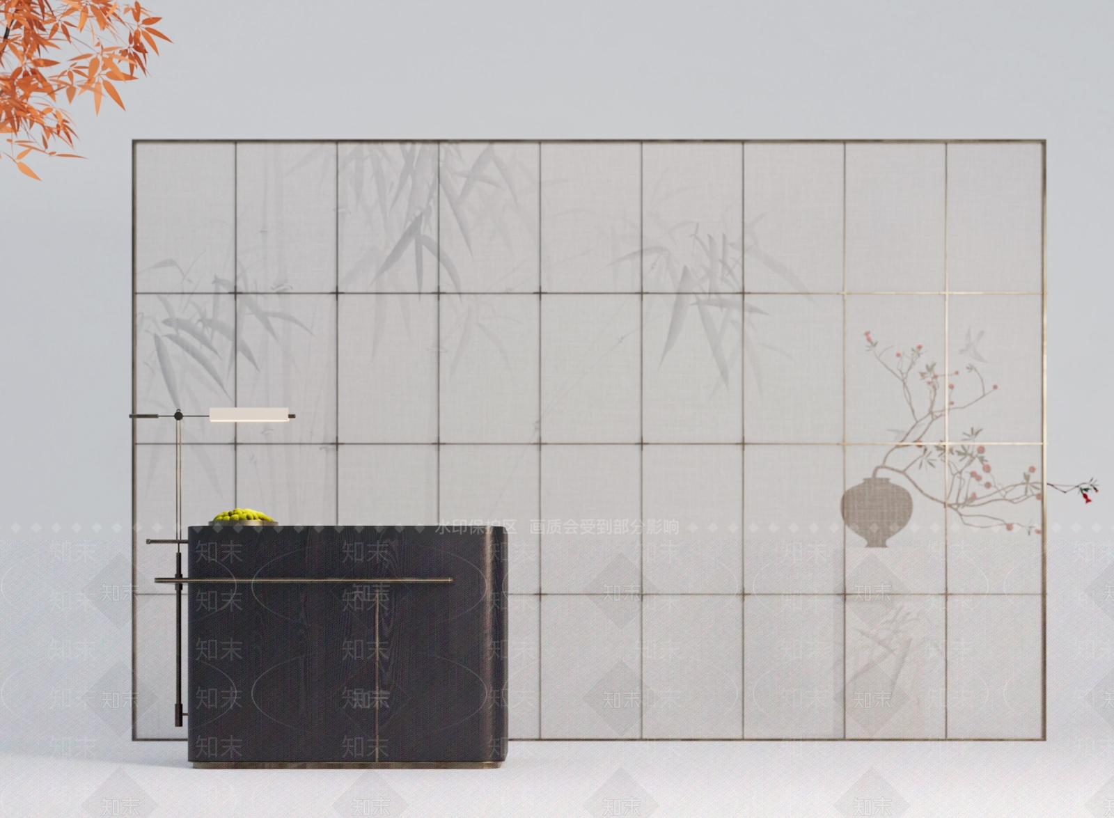 新中式餐厅前台3D模型下载【ID:1156888479】