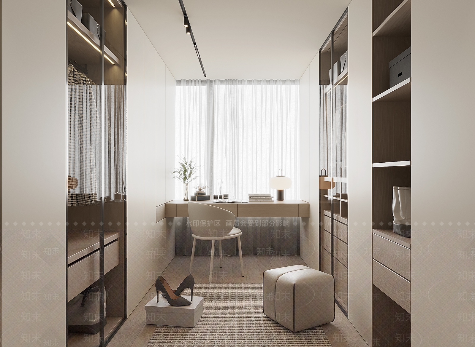现代家居衣帽间SU模型下载【ID:1156888942】