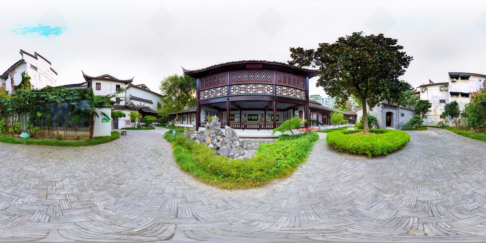 古镇绿化园区风景全景HDR贴图下载【ID:1156890278】