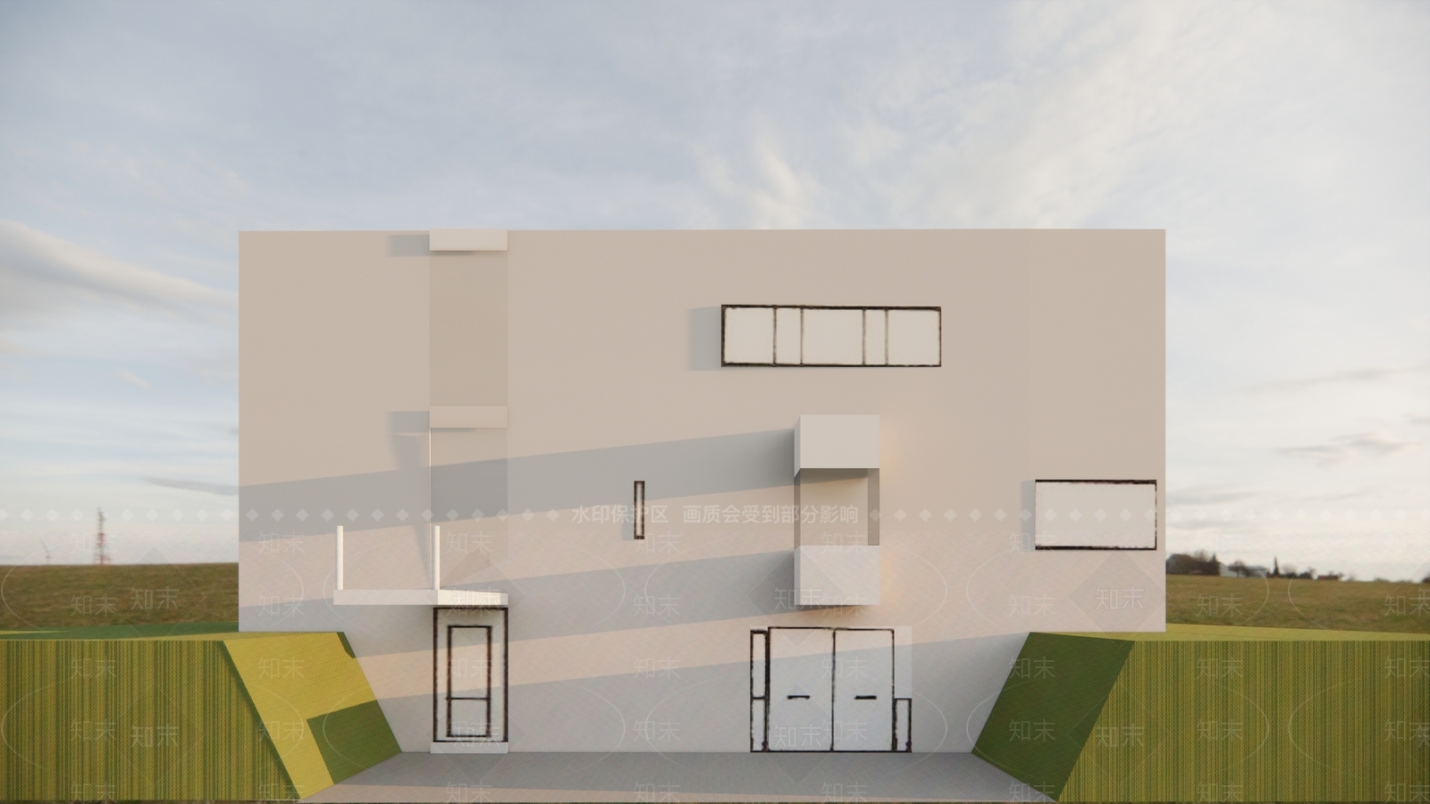 柯布西耶Vaucresson别墅SU模型下载【ID:1156890438】