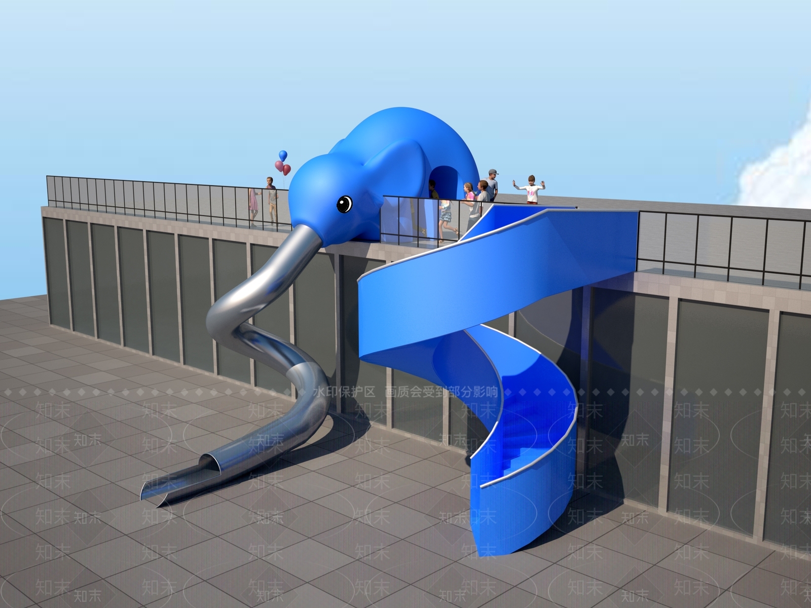 儿童滑梯3D模型下载【ID:1156890328】