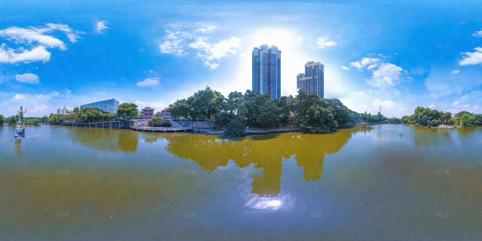 白天社区生态绿化全景HDR贴图下载【ID:1156890834】