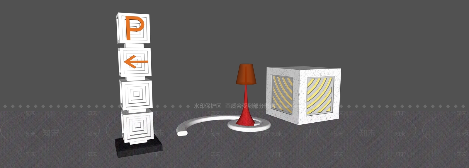 现代景观灯具SU模型下载【ID:1156890998】