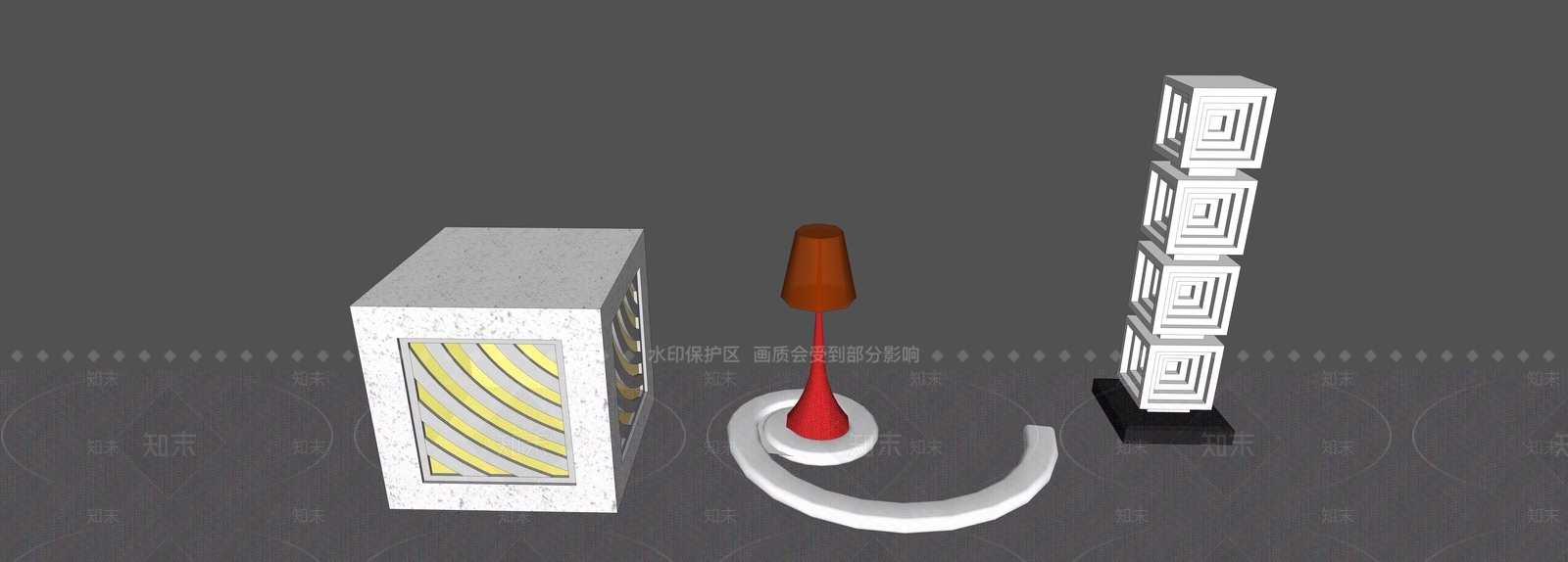 现代景观灯具SU模型下载【ID:1156890998】