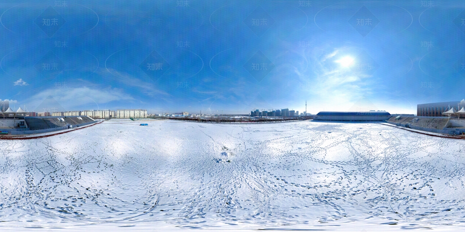 城市户外雪地落叶风景HDR贴图下载【ID:1156892546】