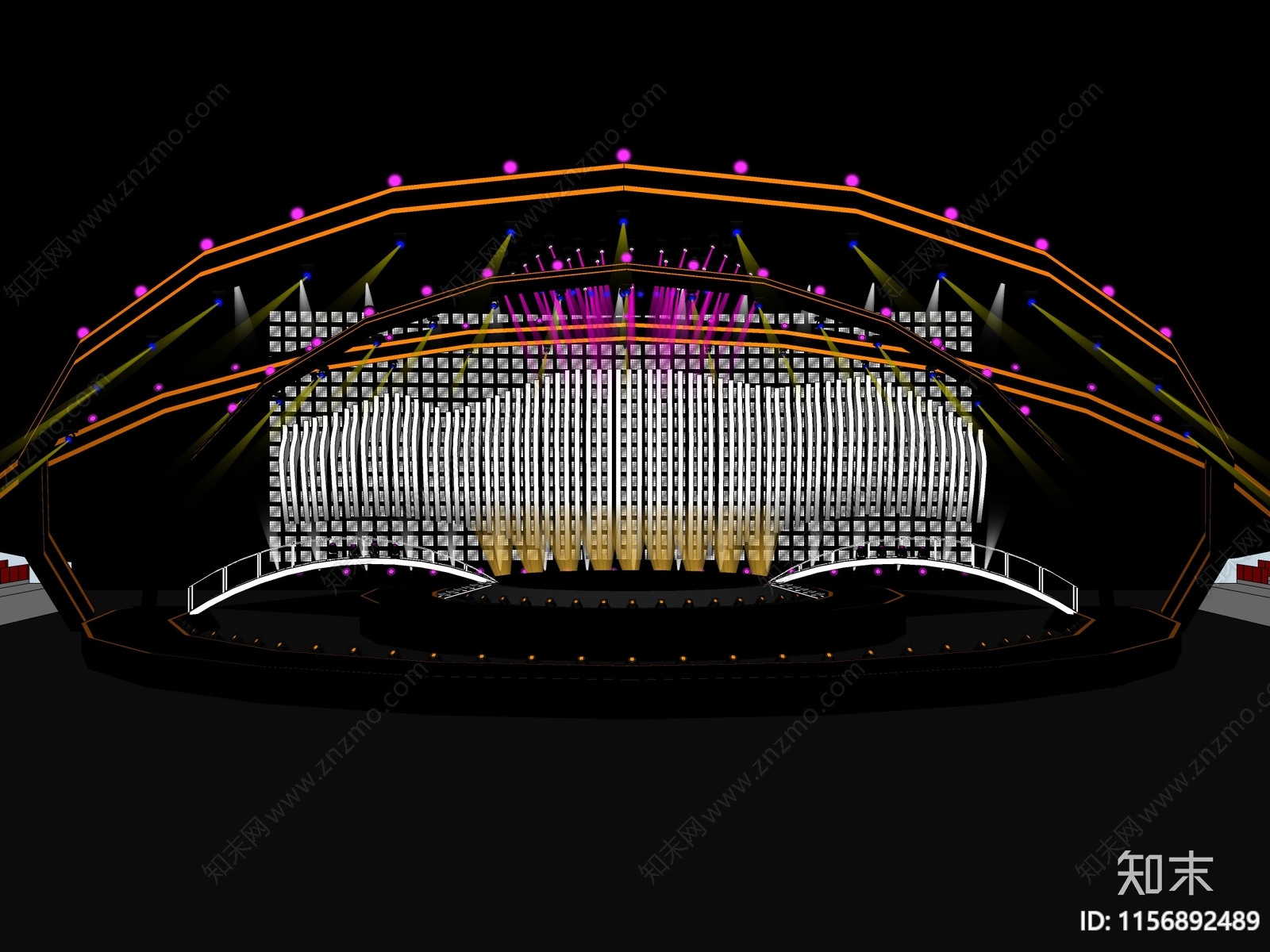 现代表演舞台SU模型下载【ID:1156892489】
