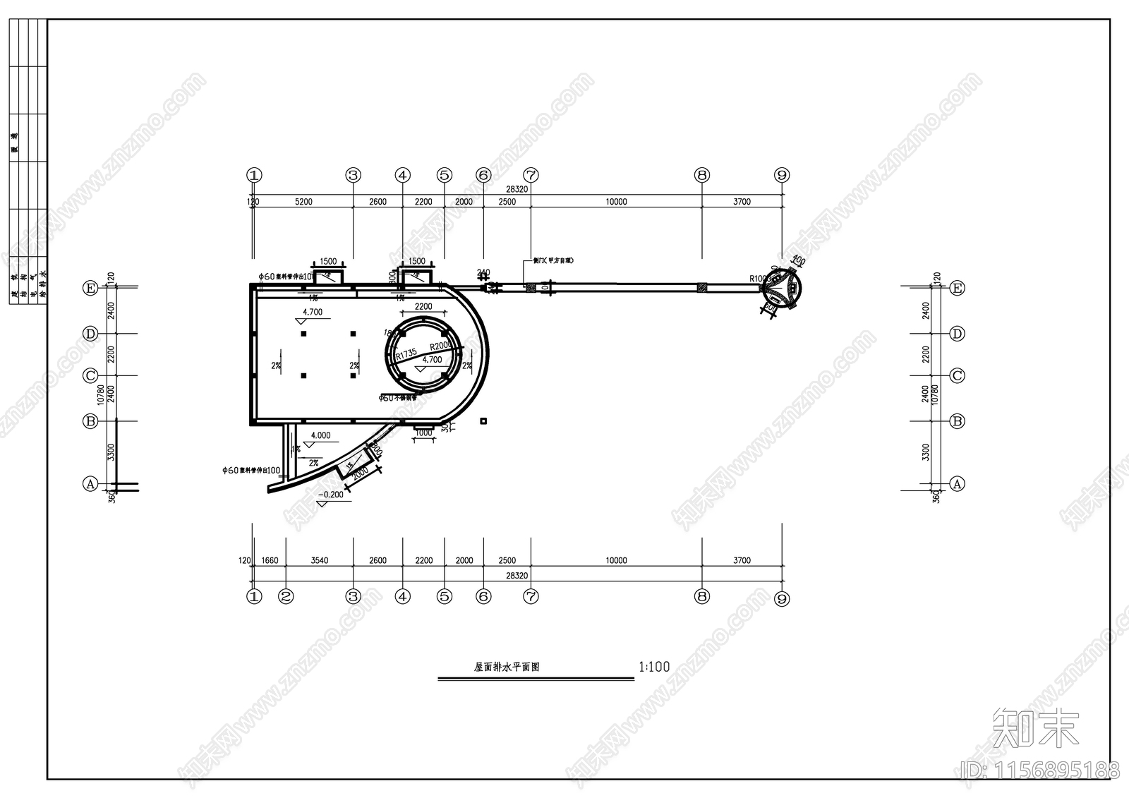 厂房门卫室大门建筑cad施工图下载【ID:1156895188】