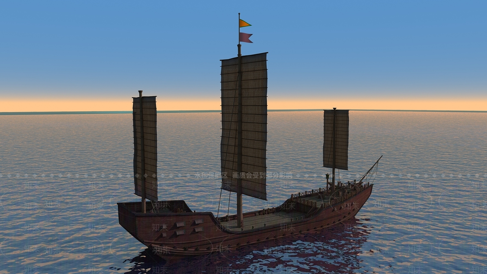 现代帆船3D模型下载【ID:1156896181】