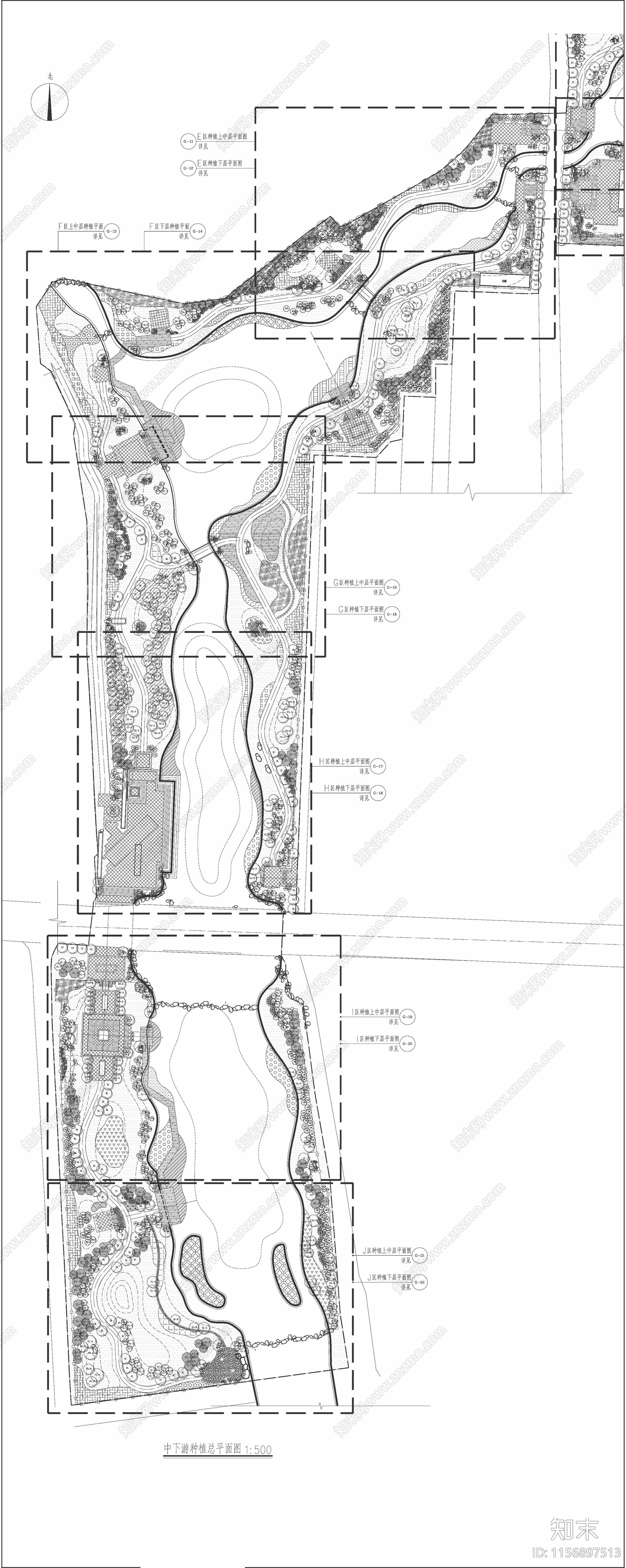 滨河公园景观绿化种植施工图下载【ID:1156897513】