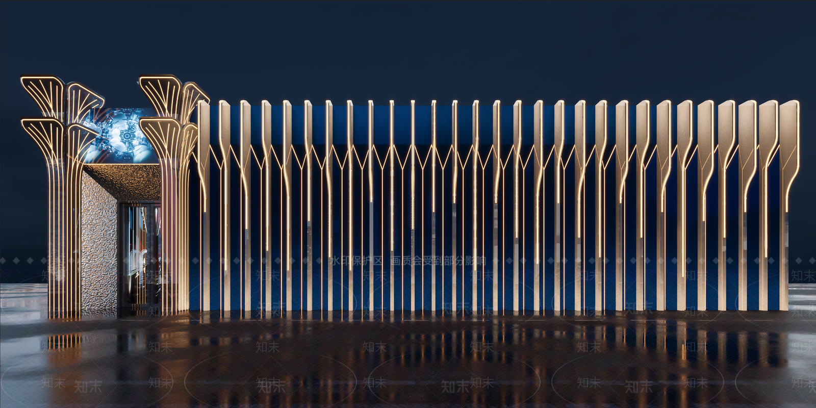 现代KTV门头3D模型下载【ID:1156899561】