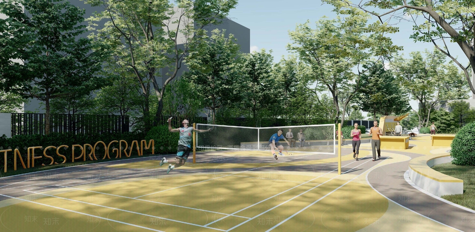 现代小区景观SU模型下载【ID:1156900046】