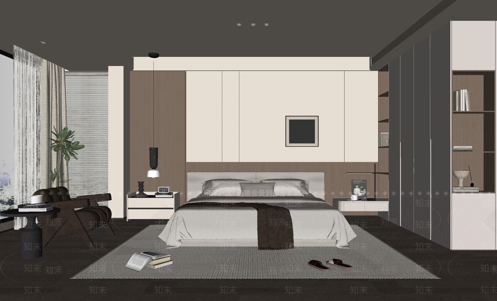 简约方形挂画挂画SU模型下载【ID:1227524545】