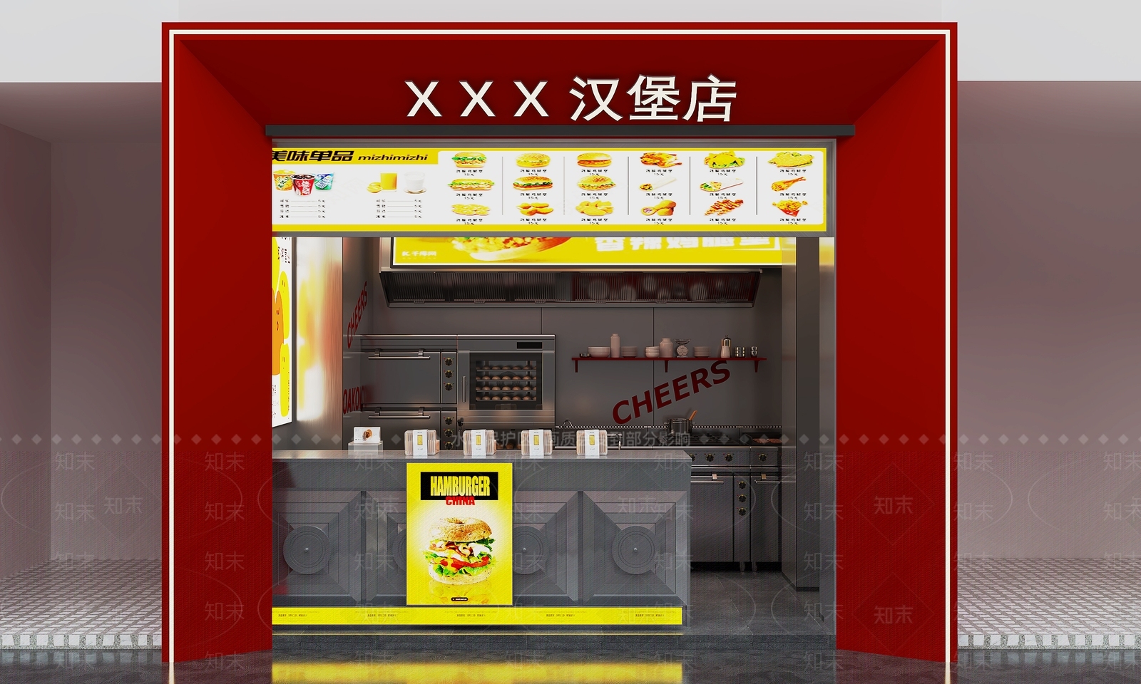 现代快餐店3D模型下载【ID:1156903720】
