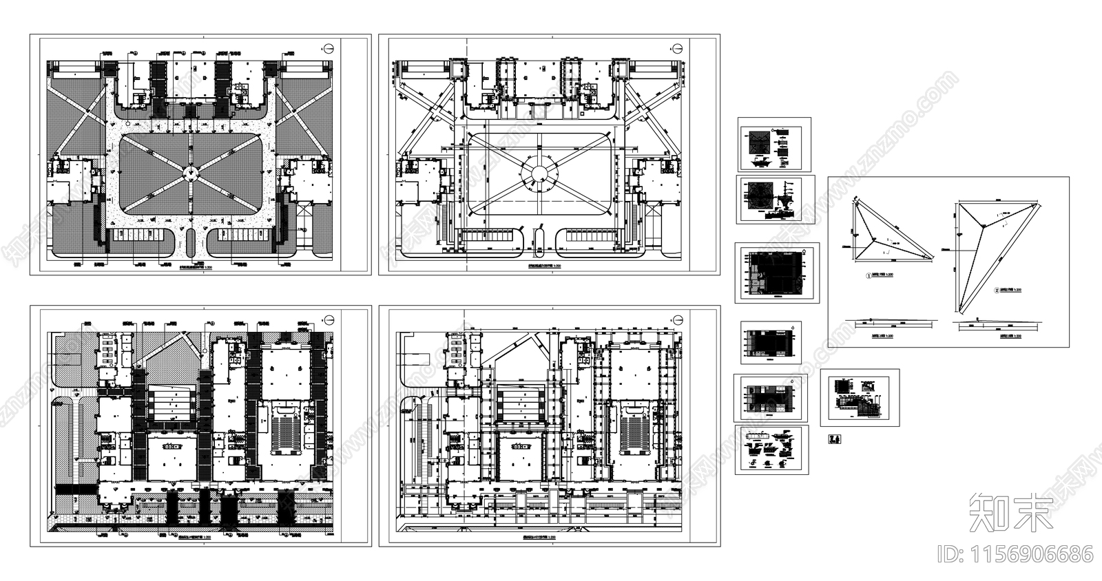 校园教学楼区室外景观节点详图cad施工图下载【ID:1156906686】