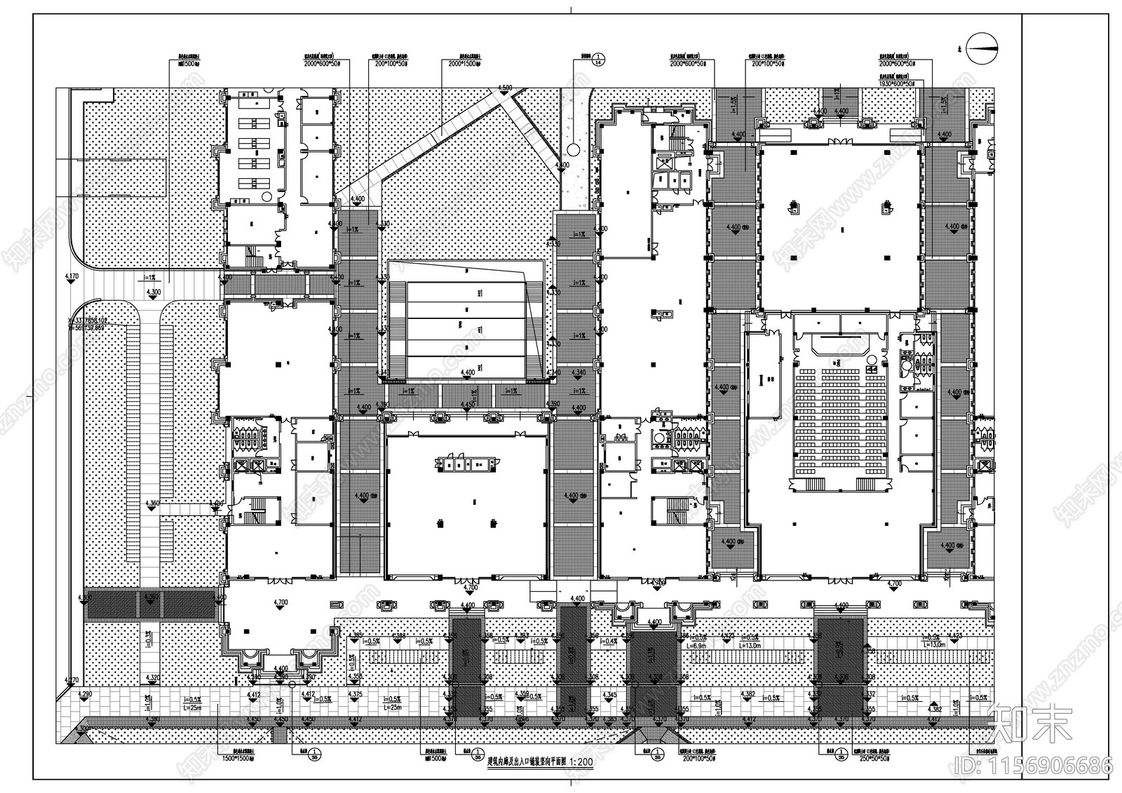 校园教学楼区室外景观节点详图cad施工图下载【ID:1156906686】