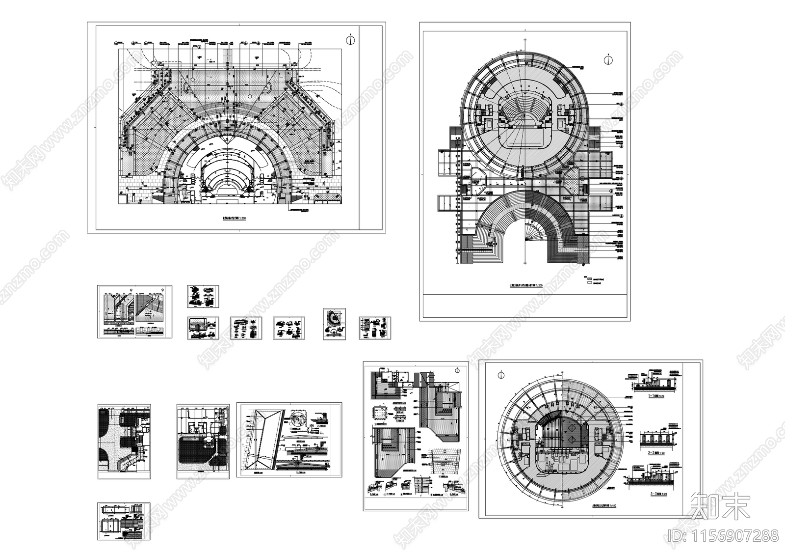 某高校室外景观节点详图cad施工图下载【ID:1156907288】