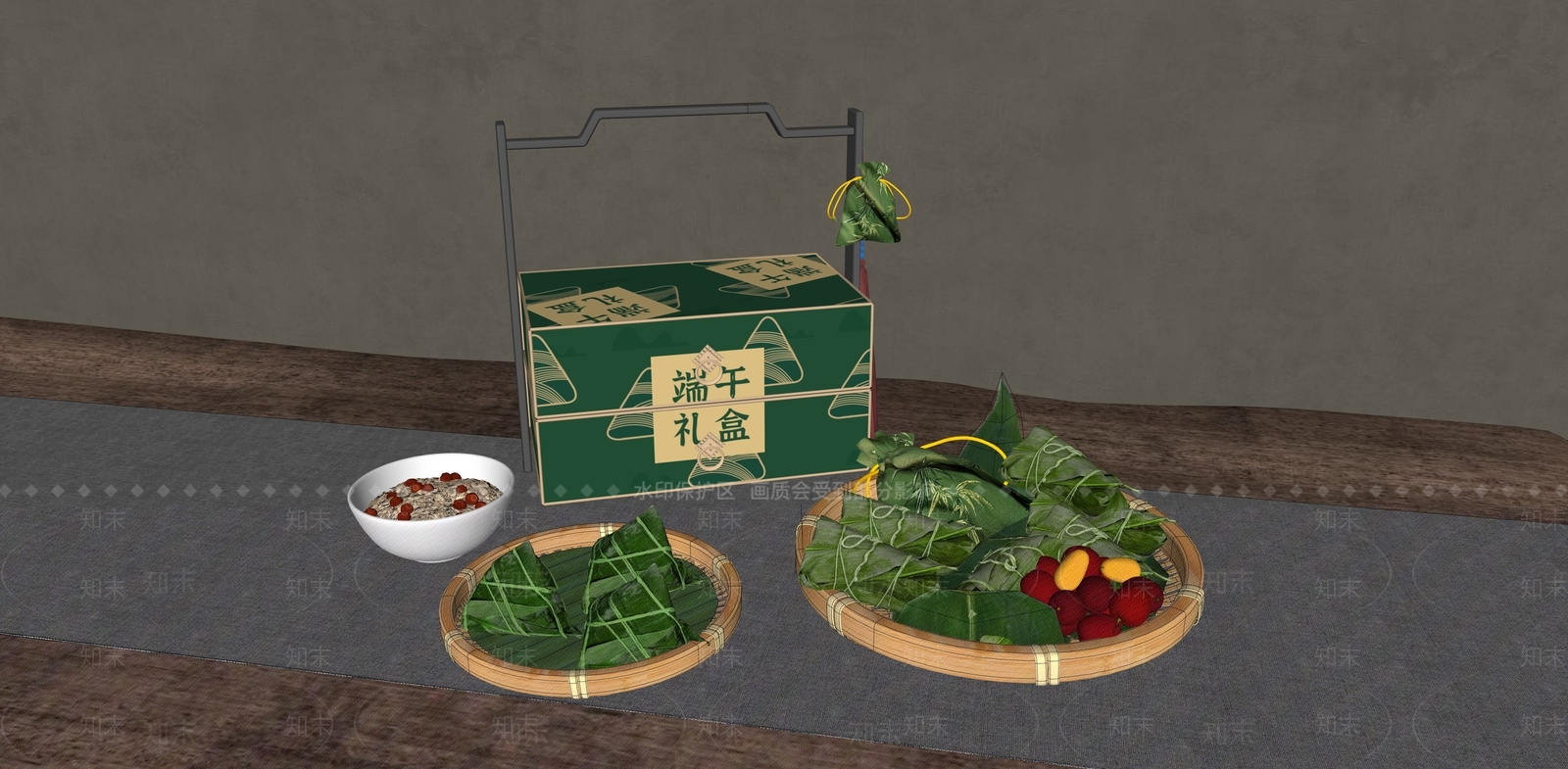 粽子SU模型下载【ID:1156913351】